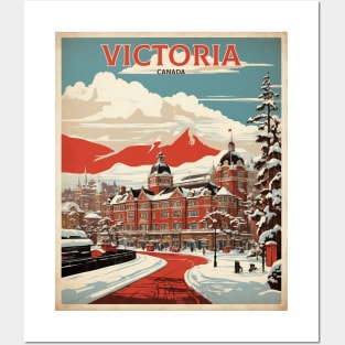 Victoria Canada Vintage Poster Tourism Posters and Art